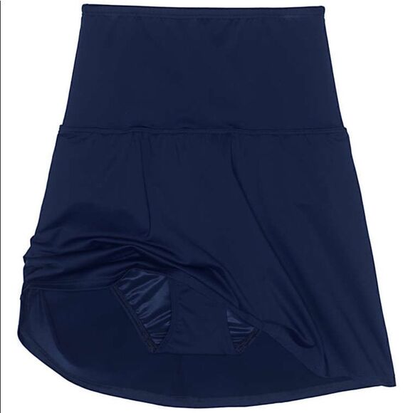 Land’s End plus regular size high waist tummy control navy swim skirt Various - Picture 5 of 10